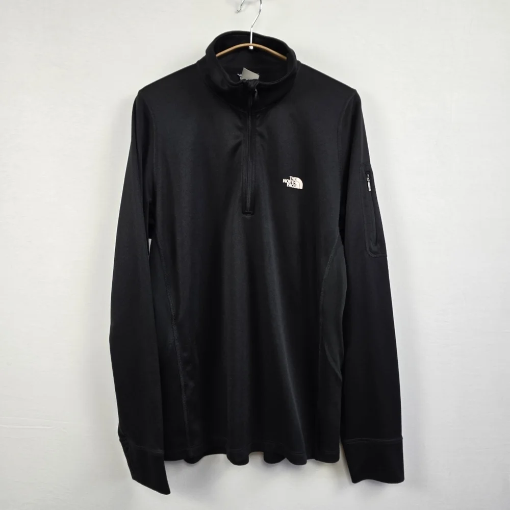 Men's The North Face Black Long Sleeve 1/4 Zip
